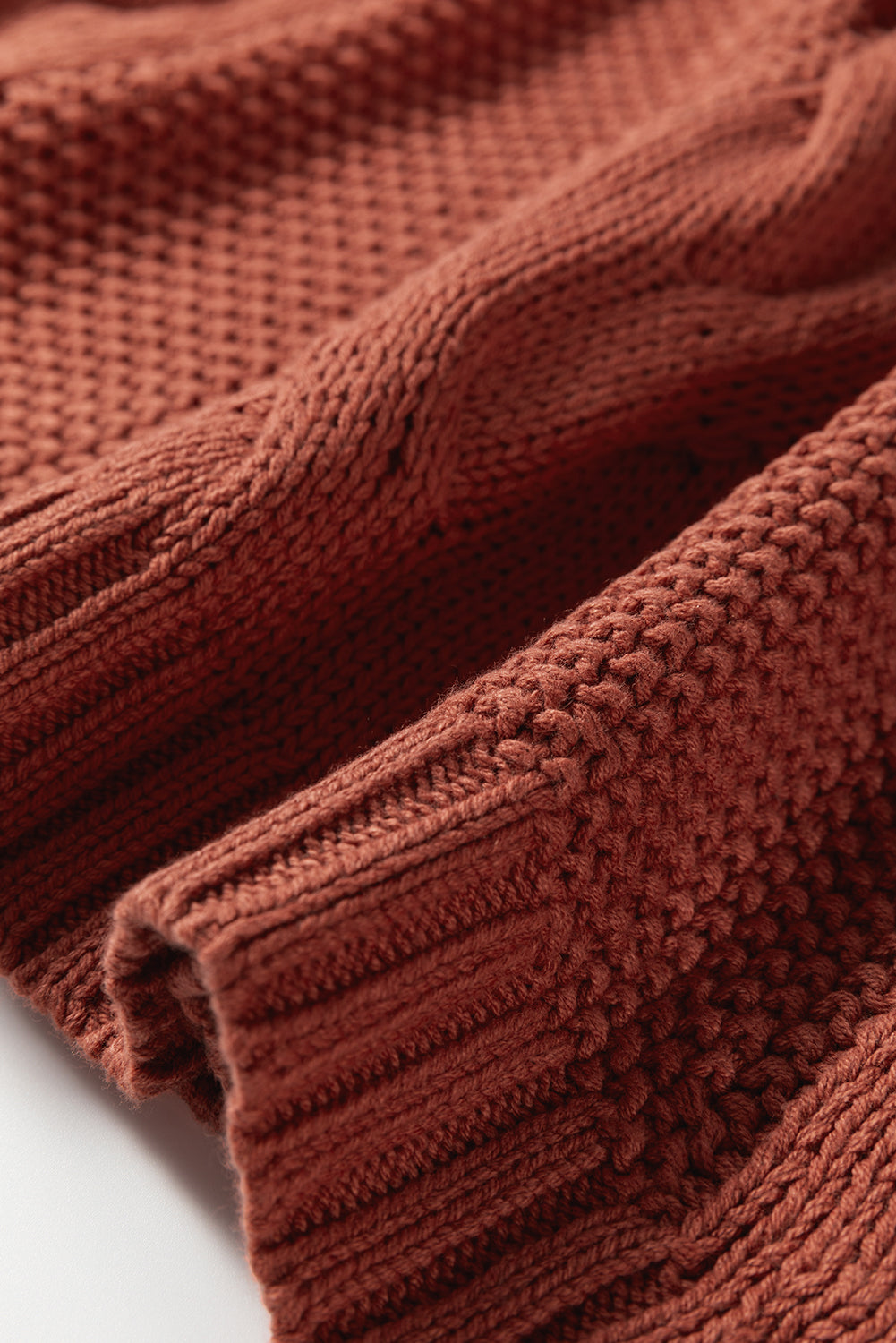 Redwood Burl Chunky Fit Slouchy Textured Knit Sweater